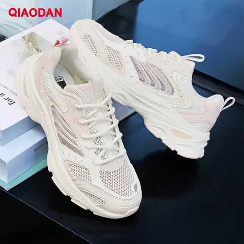 QIAODAN Running Shoes Women Comfortable Sports Shoes Outdoor Lightweight Breathable Jogging Training Sneakers QXL042252409