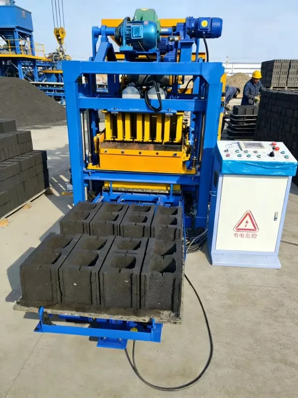 Semi-automatic Concrete Block Brick Machine Making Manual Hollow Interlocking Brick Making Machine