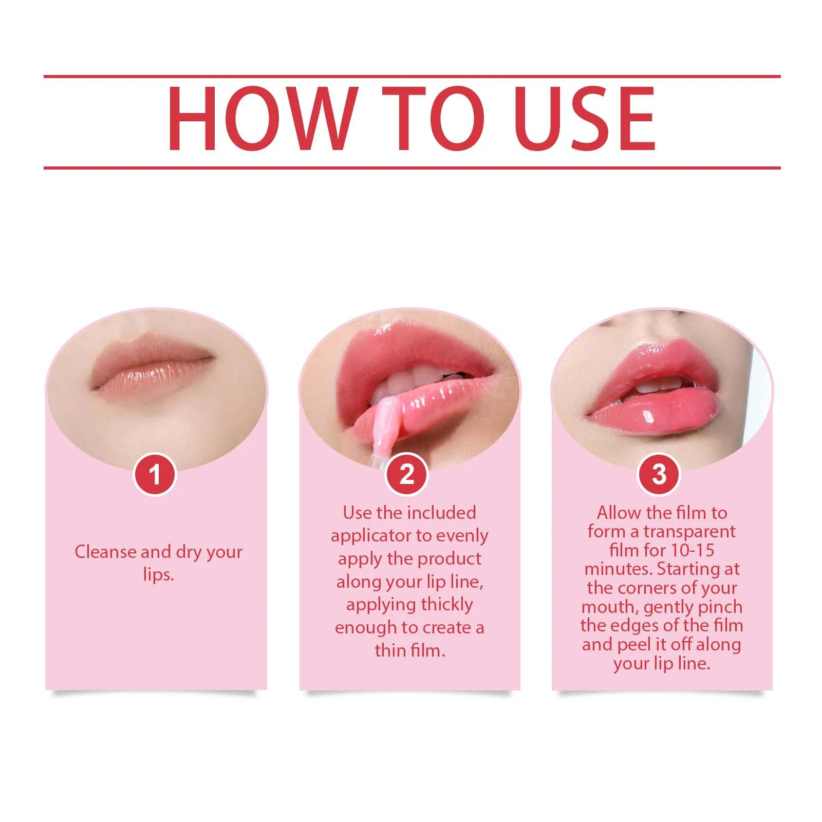 Idratante Strappo Lip Gloss Impermeabile a lunga durata Anti-essiccazione Peel Rossetto liquido Tinta rosa Smalto labbra strappabili naturali