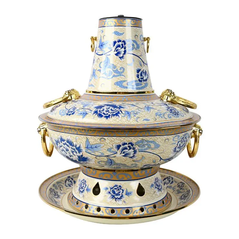 Cloisonne Copper Hot Pots, Eco-friendly Oil Copper Pot, Old Beijing Hotpot, Alcohol Stove Thickened Commercial Chafing Dishes - view 4