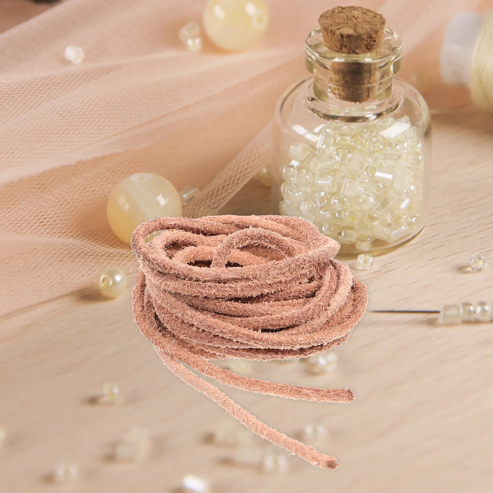

Cowhide Cord Durable Rope for Jewelry Craft Bracelet Necklace DIY Accessories Round Rope DIY Accessories