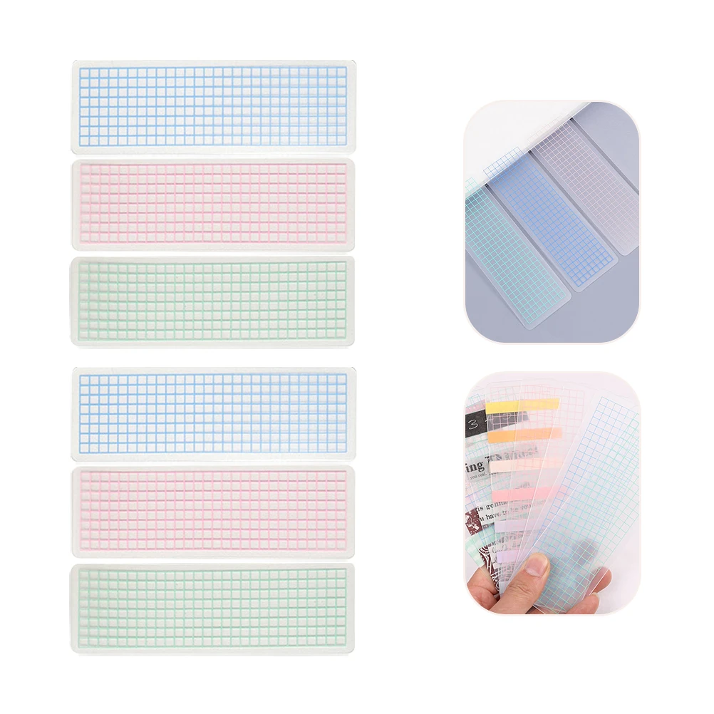 

40pcs Washi Tape Distribution Board Colored Wide Thin Tapes Sample Storage Plate for Office Home School Use Portable Plastic