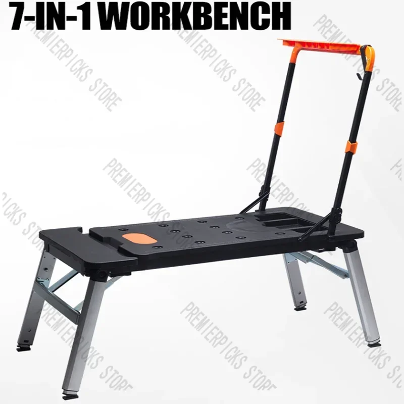 Multifunctional Workbench Horse Stool Stainless Steel  Console Trolley Scaffolding Mobile Platform Ladder