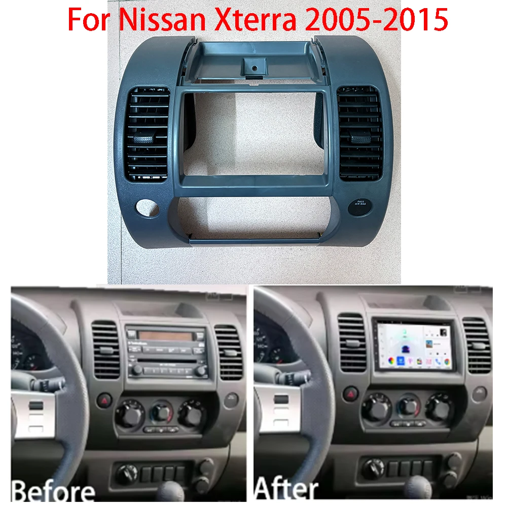 For Nissan Xterra 2005-2015 Car Panel Mp5 Player Stereo Casing Dash Frame Dashboard Panel Trim Kit
