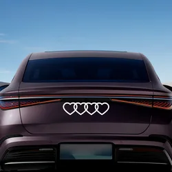 Heart Linked To Heart Sticker Cute Heart-shaped Car Exterior Decoration Sticker for Car Window Body Rear Tail Decoration Decal