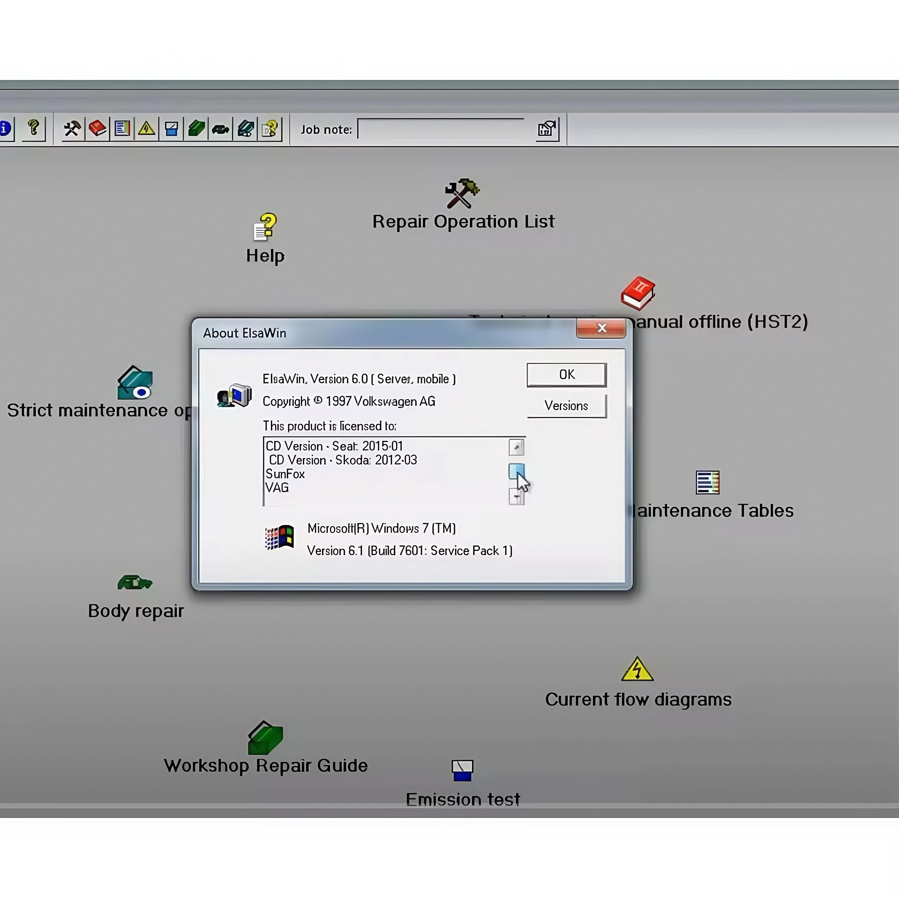 Oprogramowanie do naprawy samochodów Elsawin 6.0 2025: zestaw narzędzi do naprawy samochodów Volkswagen, Audi, Skoda z obsługą Nitro i łączem do pobierania