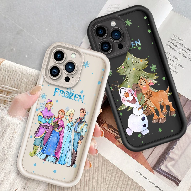 Disney Frozen Elsa Anna Eye Ladder For Apple iPhone 15 14 13 12 11 XS XR X Pro Max Plus Funda Phone Case