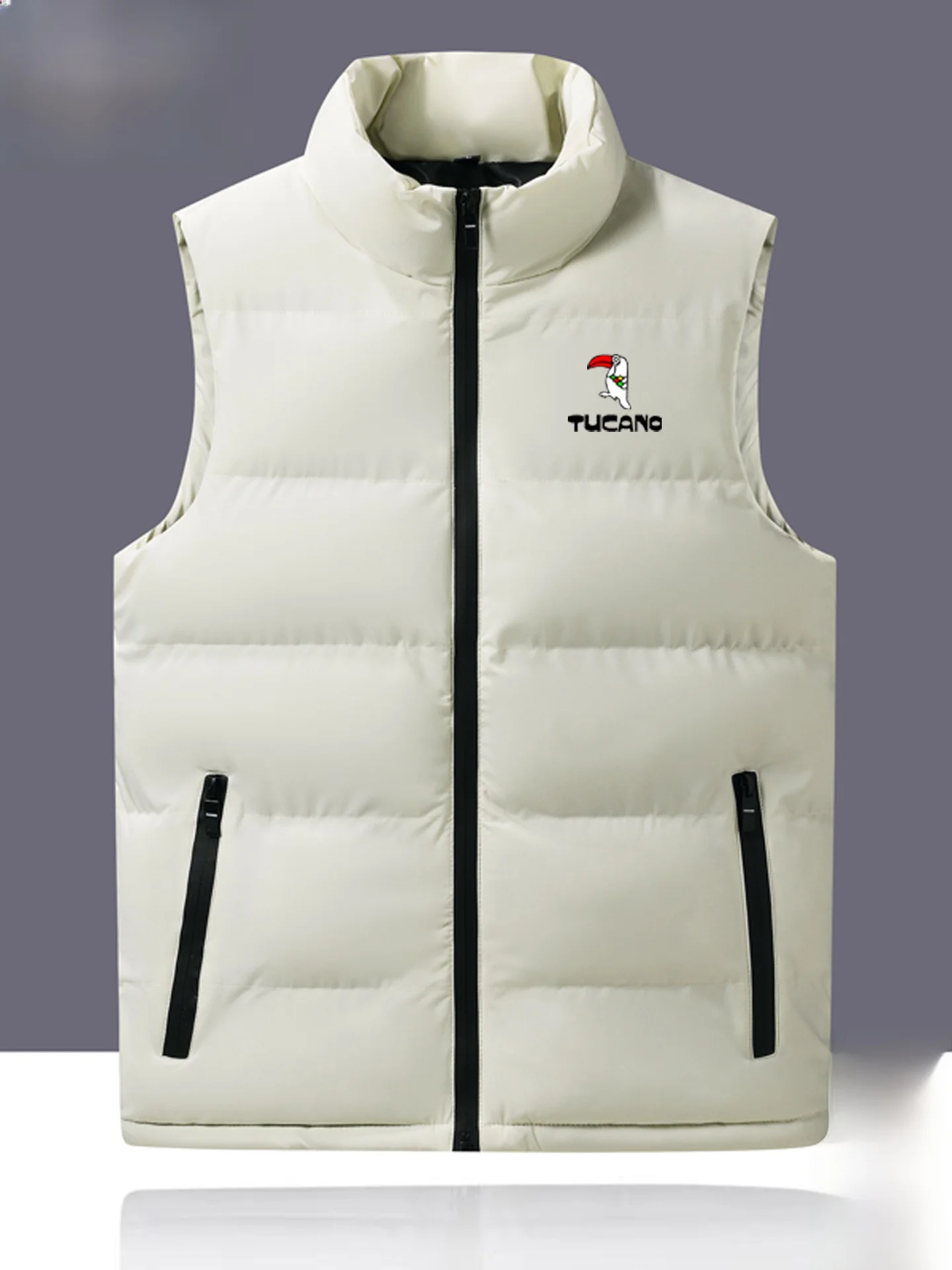 سترة رجالية شبابية من توكانو محشوة بالقطن، جاكيت دافئ بياقة عالية، ملابس خارجية مبطنة بالفرو مع سحاب، معطف سميك للخريف والشتاء #1