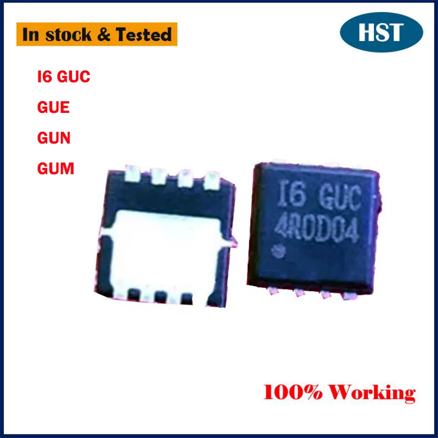 5 قطعة/الوحدة جديد الأصلي I6 16 GUC GUE GUN GUM QFN VUB VUE QFN8 رقاقة IC شرائح #1