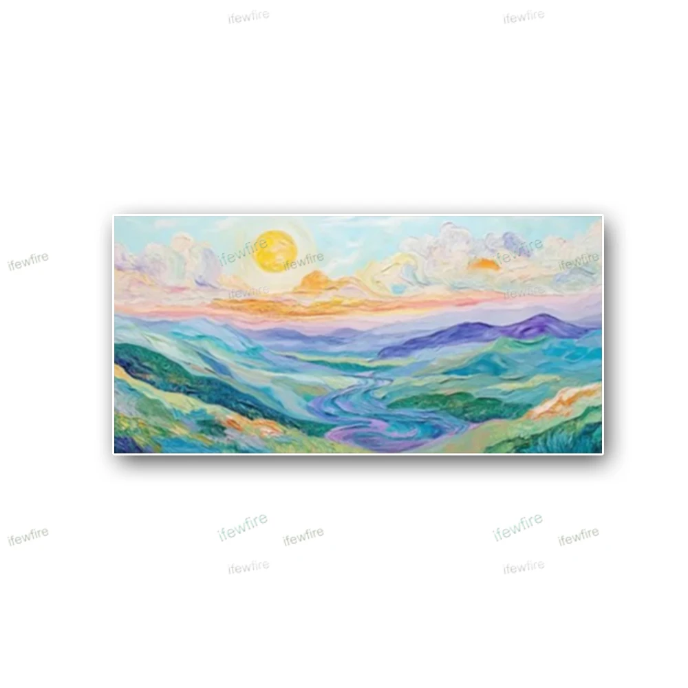 

Handmade Abstract Gold Green Horizontal Line Canvas Oil Painting Modern Art Fashion Wall Art Pictures Nordic Wall Decor Painting