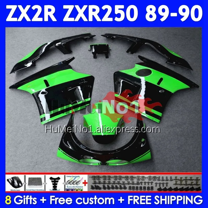 Body Kit For KAWASAKI NINJA ZXR-250 Stock Green ZX2R ZX-R250 ZXR 250 C 239No.78 ZXR250 ZX-2R 89 90 ZX 2R R250 1989 1990 Fairing