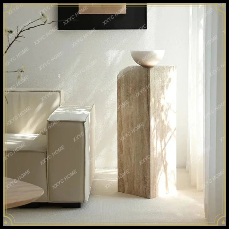 X-S  ornament pillar base porch decoration display table antique style HG