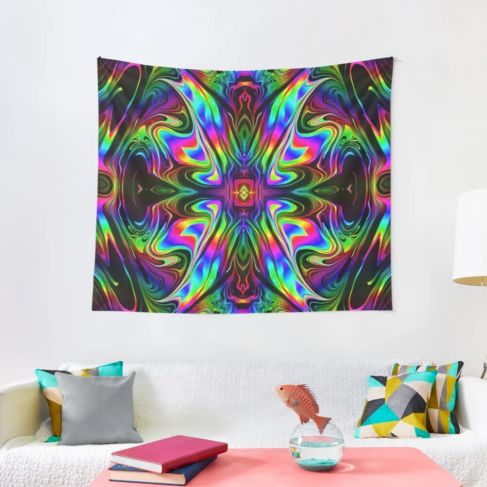 

X Factor (Psychedelic glitch art) Гобелен Декор для спальни Настенные художественные настенные покрытия Гобелен
