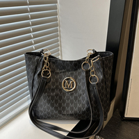 Brand Large Capacity Tote Bag Vintage Quality Leather Shoulder Bag Premium Versatile Casual Letter \