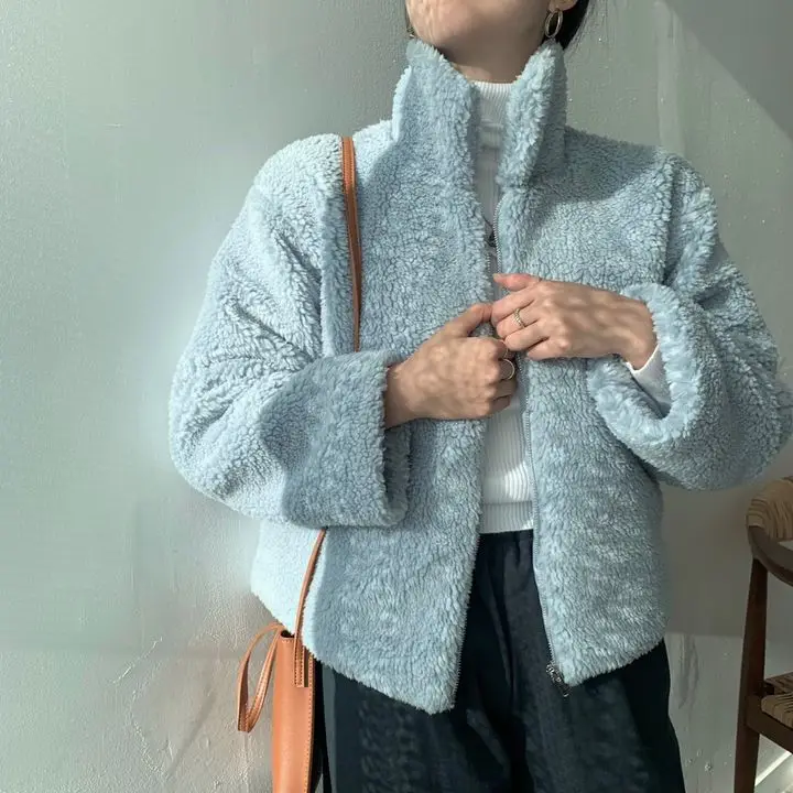 Płaszcz z kołnierzem z futra jagnięcego lub płaszcz z bawełny Jaet Thiened, modny, jesienno-zimowy, damski, do noszenia na co dzień, odzież wierzchnia, styl szkolny i miejski.