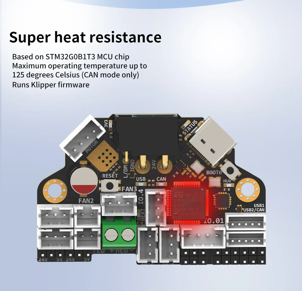 Für FYSETC H36 v1.3 Combo Hitzebeständiges Klipper Canbus Tool Board Kompatibel mit NEMA14/36mm Motor Onboard TMC2209 für 3D-Drucker – Detail 2