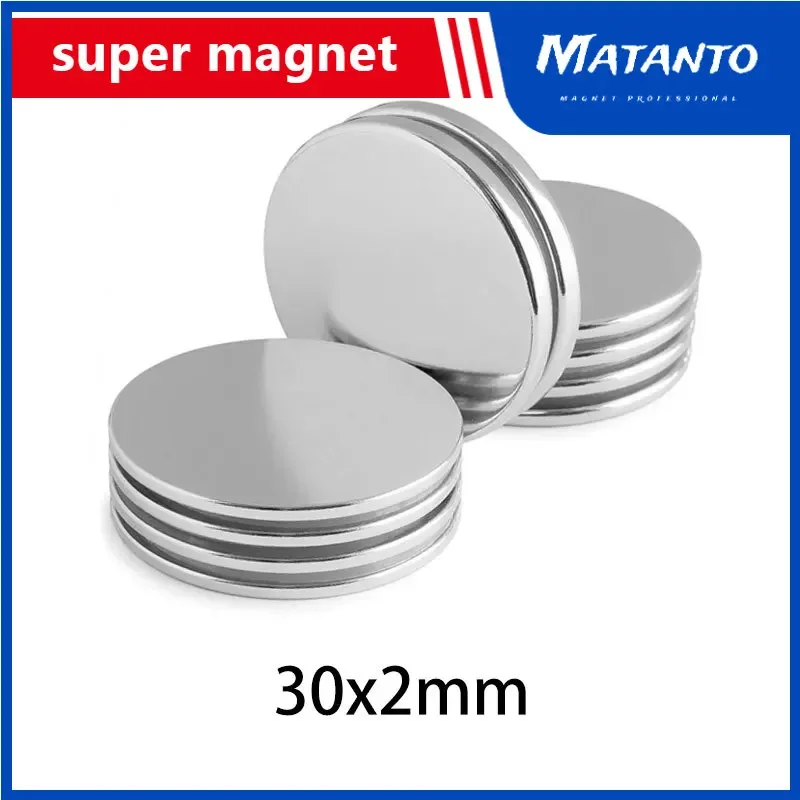 2/5/10/15/20/30PCS 30x2mmRound แม่เหล็ก 30x2 มม.แม่เหล็กที่มีประสิทธิภาพสําหรับตู้เย็น,DIY,อาคาร,วิทยาศาสตร์,หัตถกรรม,การศึกษา