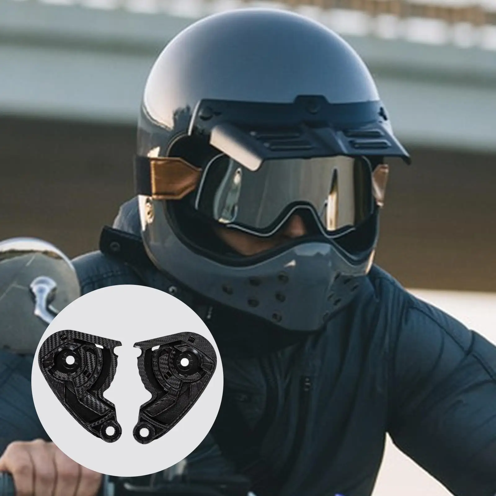 

2Pcs Visor Base Plates Replacement Equipment Accessories Repair,Helmet Visor Gear Plates for Darken EVO