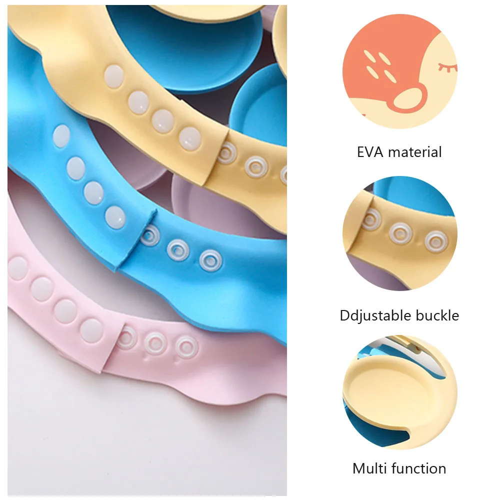 

2 шт., детские шапочки для мытья волос, регулируемый козырек для душа, детская шапочка для купания, шапочка для шампуня, защита для ушей, шапочки для детского душа