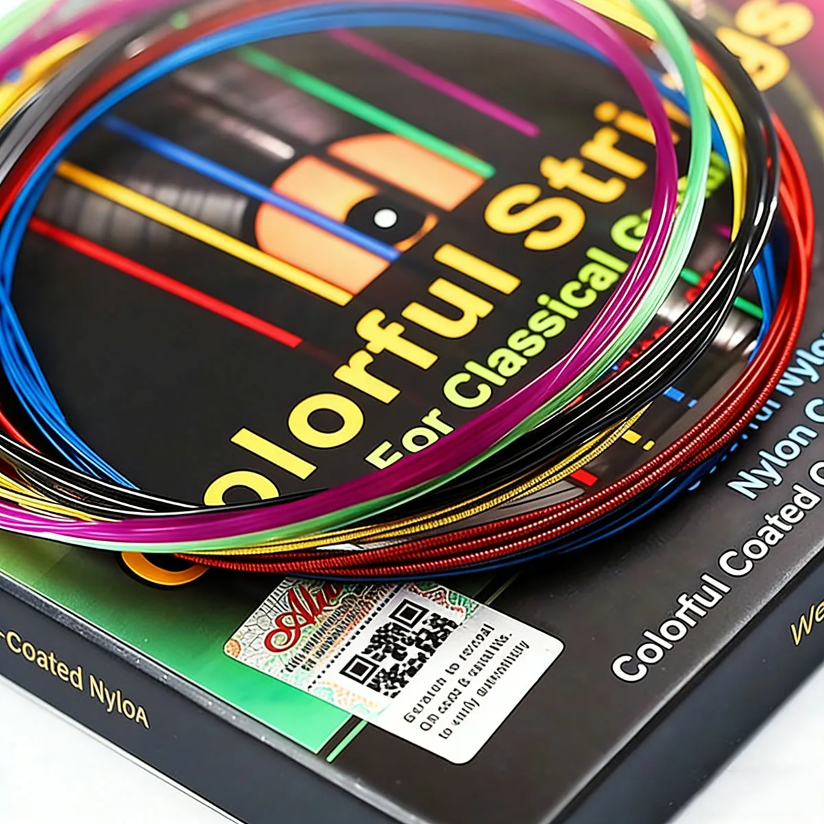 Alice AC107C-N Normal Tension Classical Guitar Strings - Colorful Nylon,  6pcs/Set, Anti-Rust, Beginners Practice