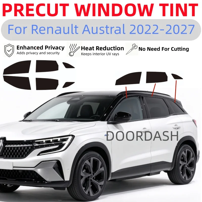 Precut Nano-Ceramic Window Tint For Renault Austral CMF-CD SUV,UV IR Heat Rejecting,No Signal Interference,Car Privacy Tint