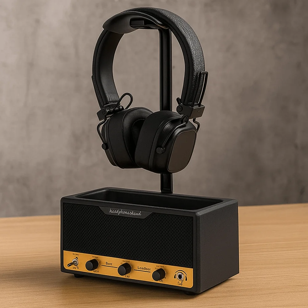 

Металлическая подставка для наушников и гарнитур с изогнутым дизайном, экономящая пространство, декоративная, с опорной планкой