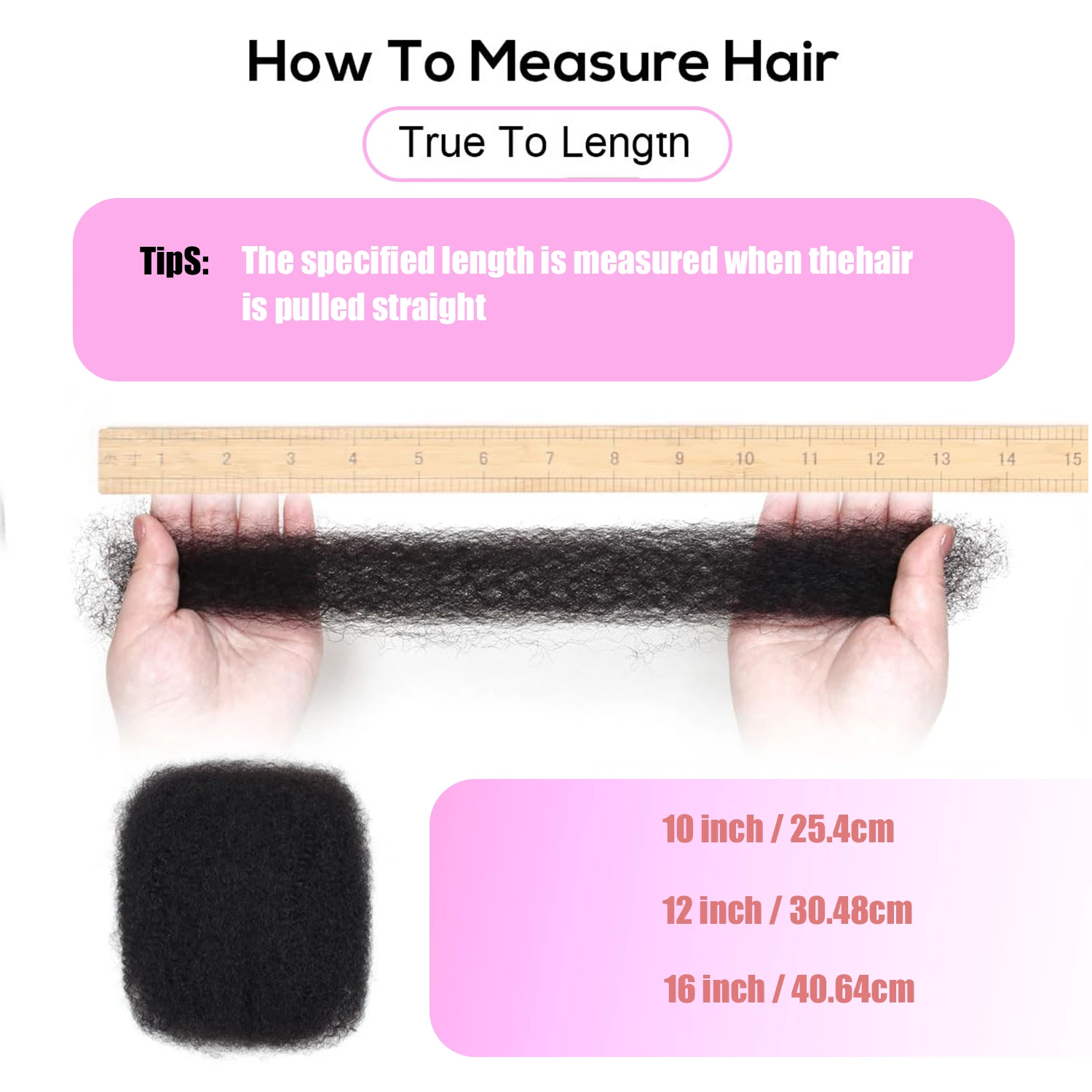 10/12/16 pollici 1 confezioni di capelli afro crespi sfusi per micro torsione capelli intrecciati ricci afro crespi sintetici neri naturali per Loc R