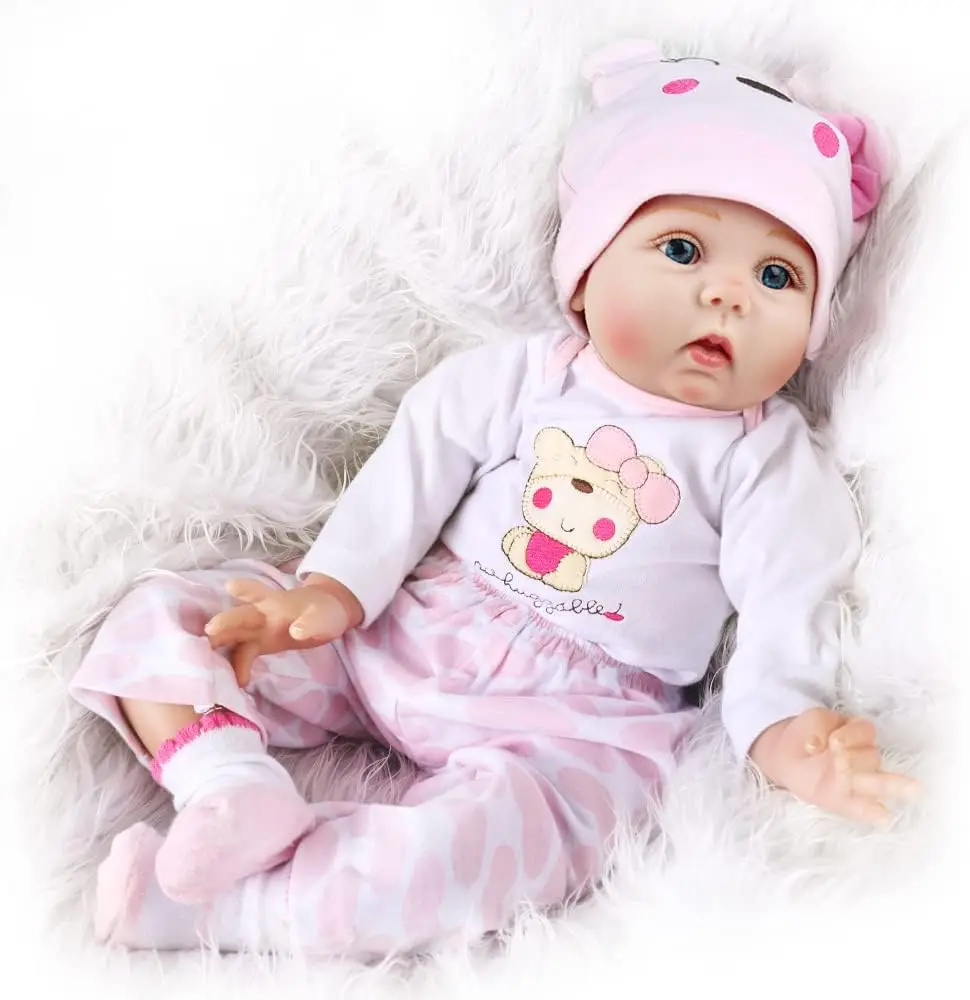 Reborn Baby Dolls Girl - 18-calowa realistyczna lalka noworodkowa z miękkim ciałem, która wyglądała prawdziwa, najlepsza zabawka dla dzieci w wieku 3+