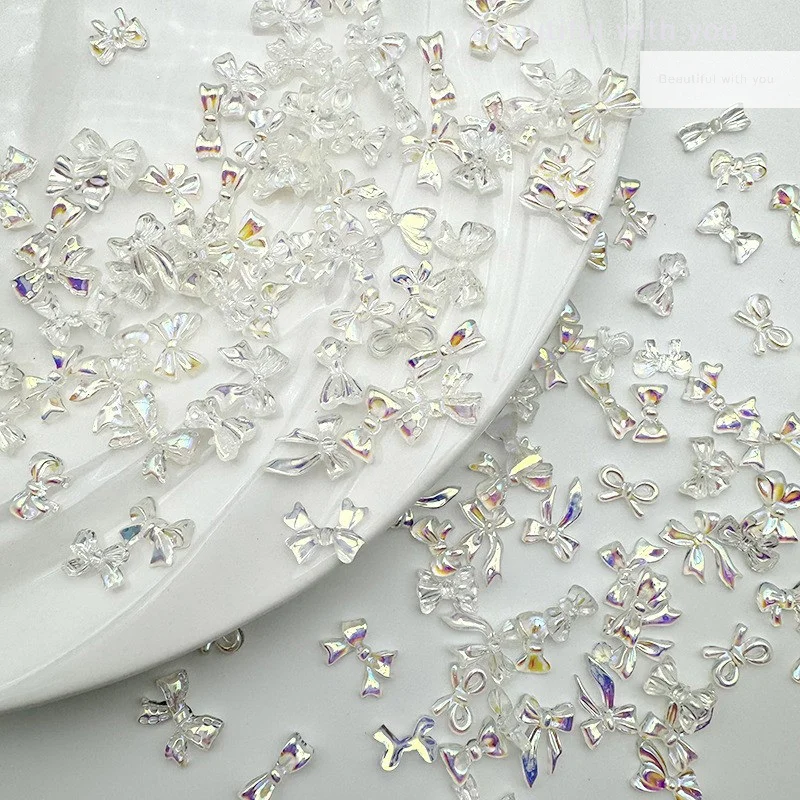 

New100pcs/set Butterfly Designs Nail Art Decoration Resin 3D Charms Nail Accessories Manicure For Women Girls
