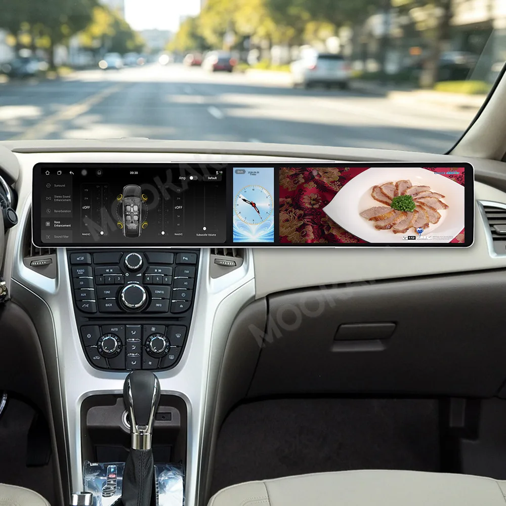 Android 15 Dual 12.3 Inch Triple Screen For Buick Excelle Opel Astra 2010-2014 Car Radio Multimedia Player GPS CarPlay DSP 4G HD
