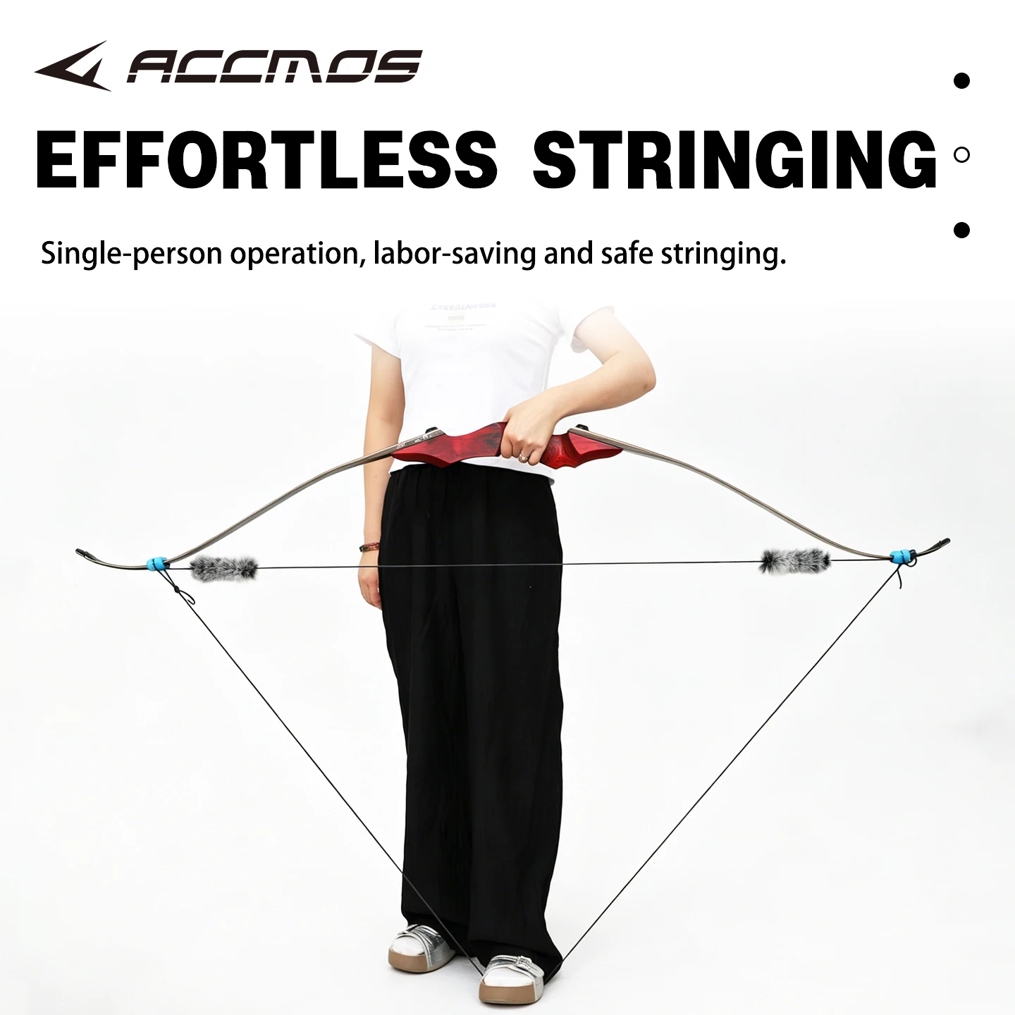 Rubber Material Reverse Bow String Installation Tool Archery Equipment Accessory for Bow Stringing