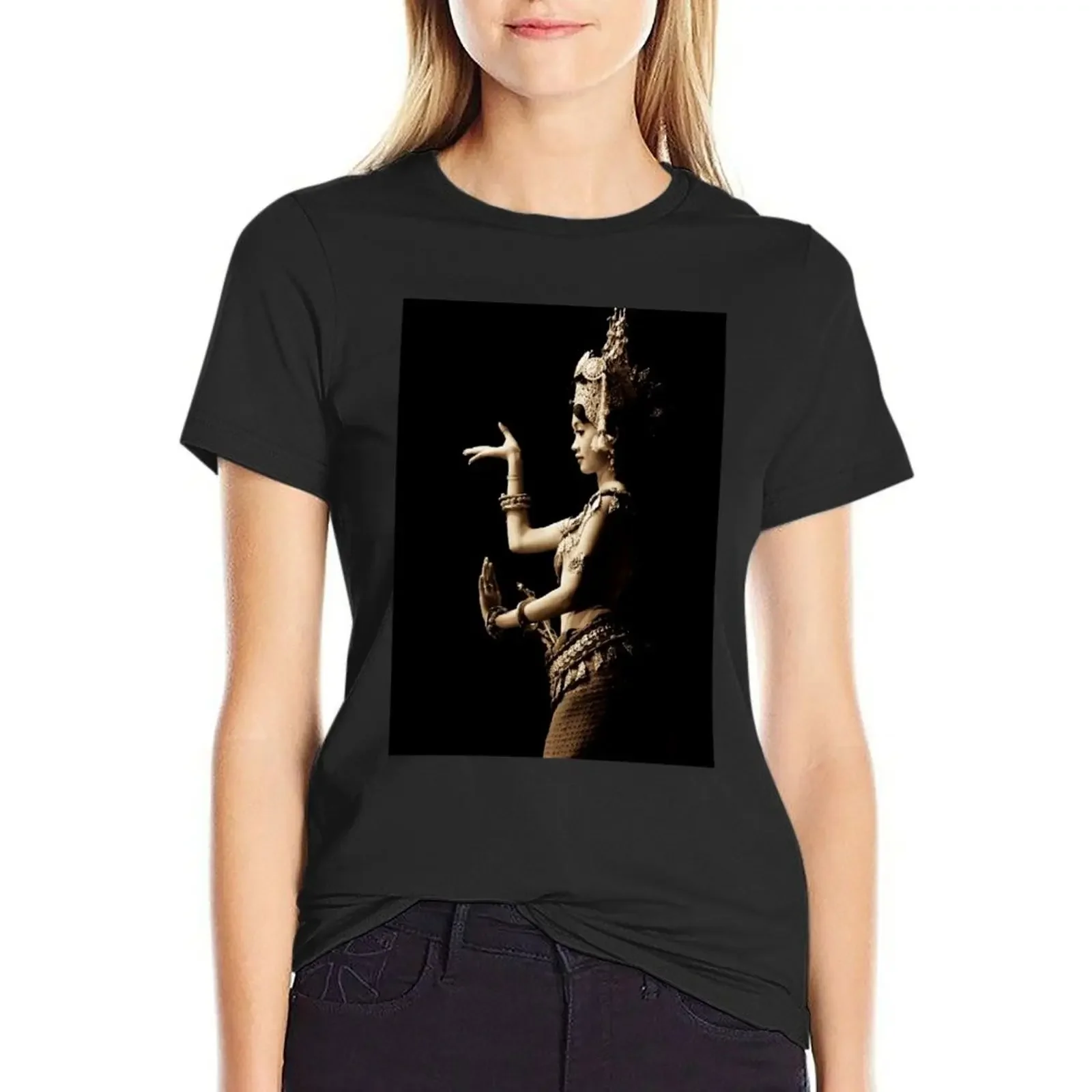

Cambodian Dancer - Aspara Khmer - 02 T-Shirt customs quick-drying graphics Aesthetic clothing new edition t shirts for Women