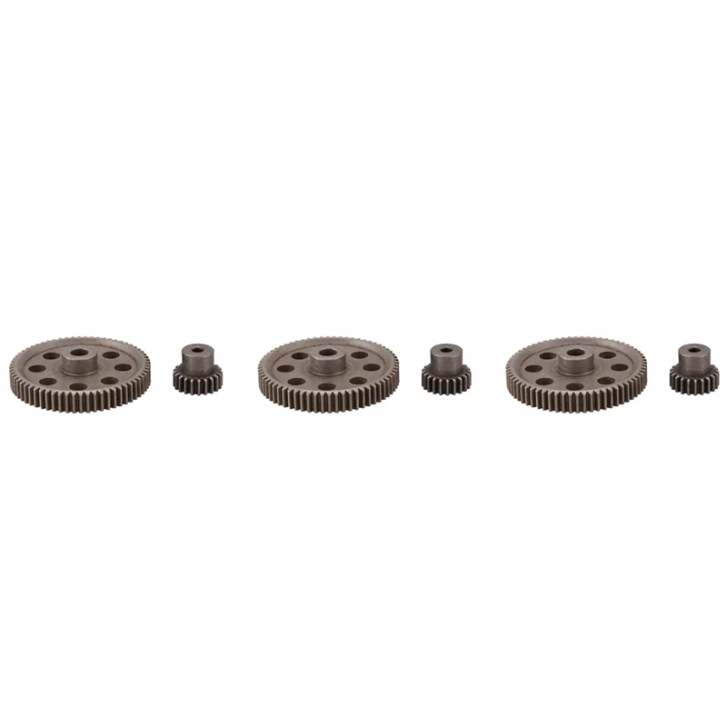 

DELAM-6Pcs (21T + 64T) 11184 и 11181 Дифференциал Металлическая главная шестерня 64T Моторная шестерня 21T