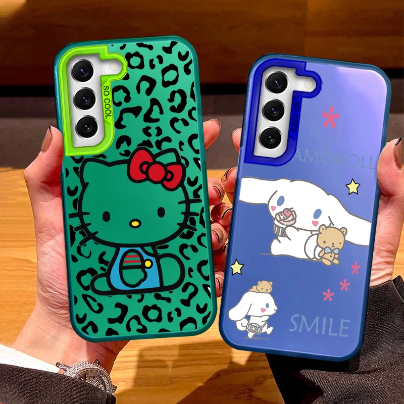 Sanrio Cases For Samsung Galaxy S21 FE Cover Cartoon Cute Shockproof Bumper Painted IMD Cover For Samsung S 21 FE S21FE Fundas