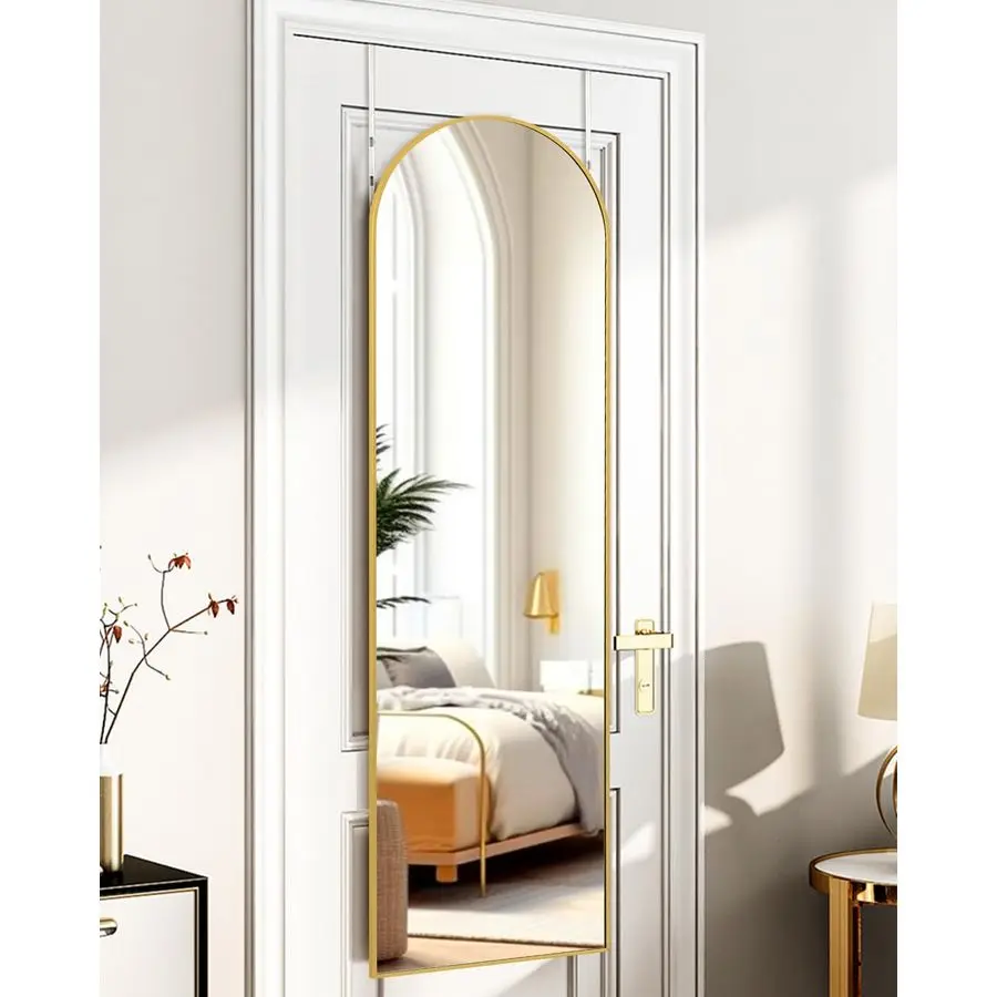 

Зеркало в полный рост для подвешивания на дверь, 48x14 дюймов, для ванной комнаты, спальни, гостиной
