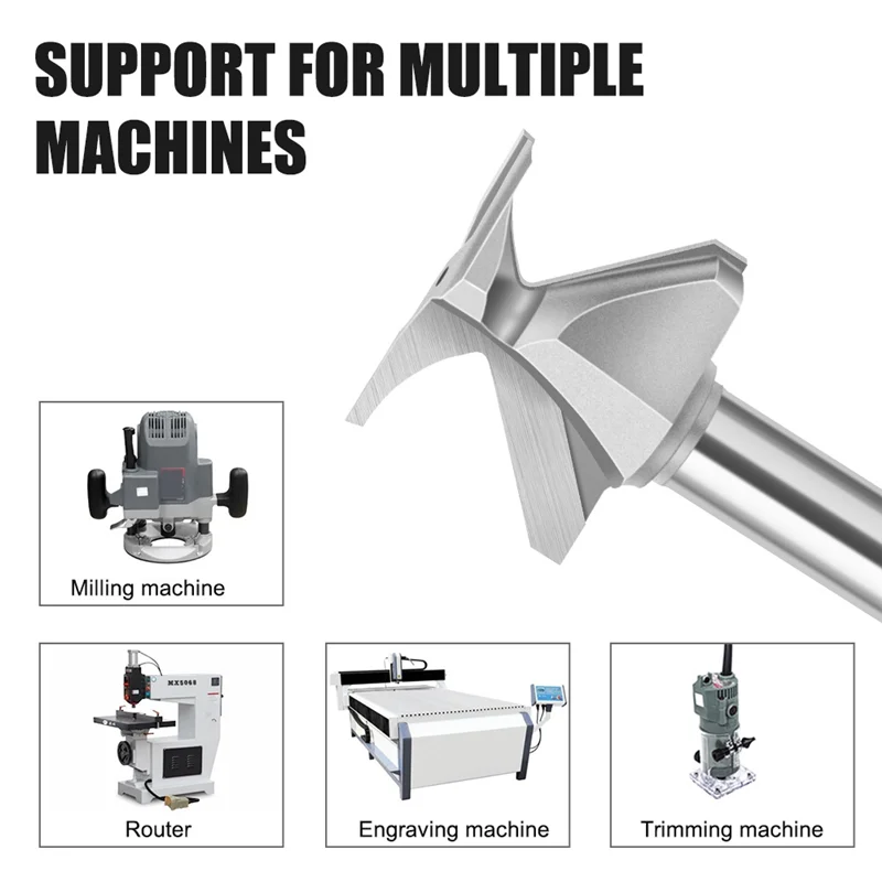 

AA76-Arc Bending Integrated Forming Knife Router Bits R18*1/2Inch Woodworking Circular Bending Grooving Tool For Router Table