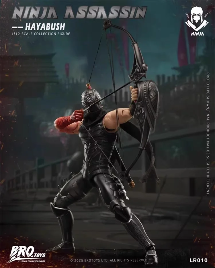 1/12 Scale Ninja Assassin Action Figure 6in