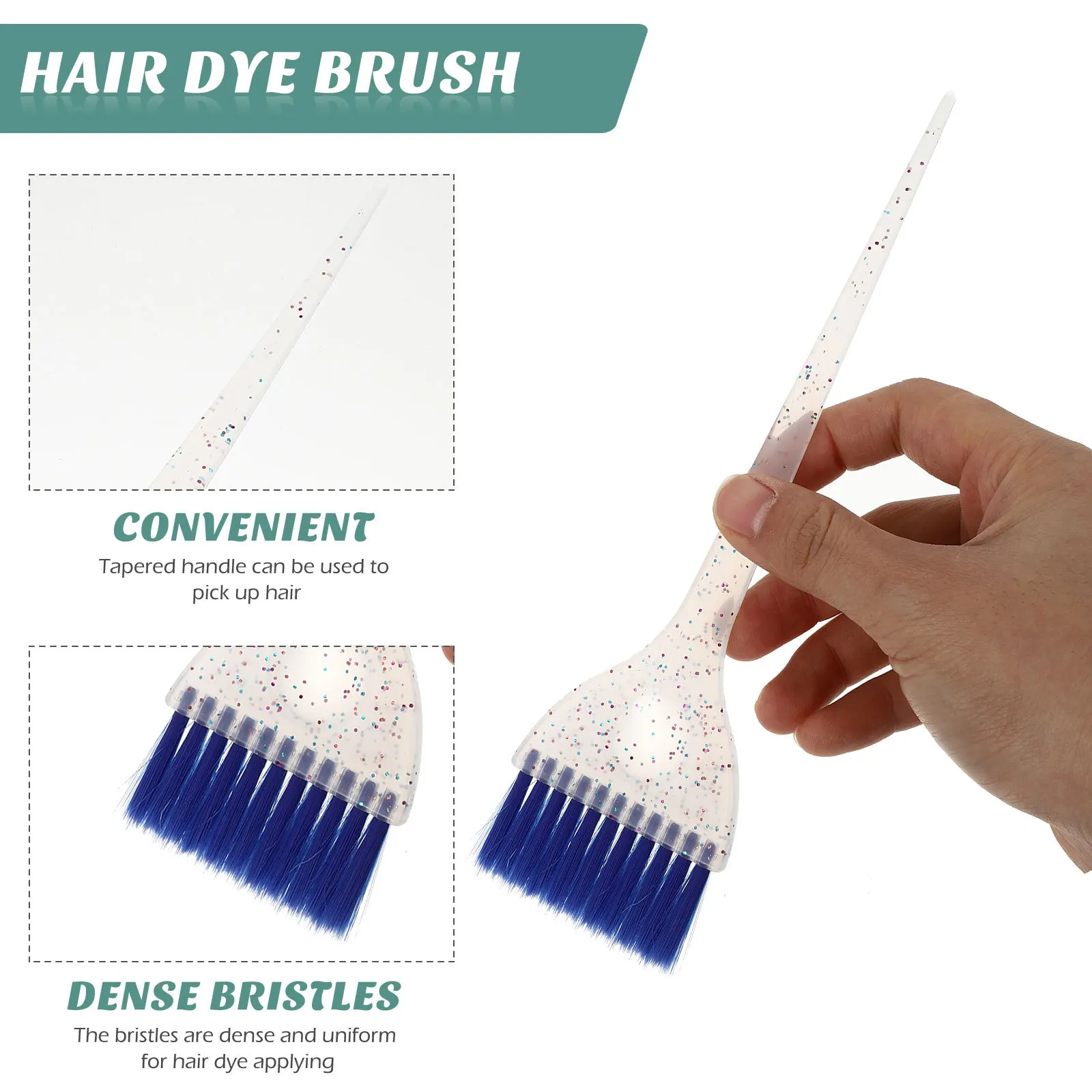 

1Set Hair Coloring Board Plastic Nylon Hair Dye Brush Highlighting Tool Oil Treatment Dye Application Salon Tool