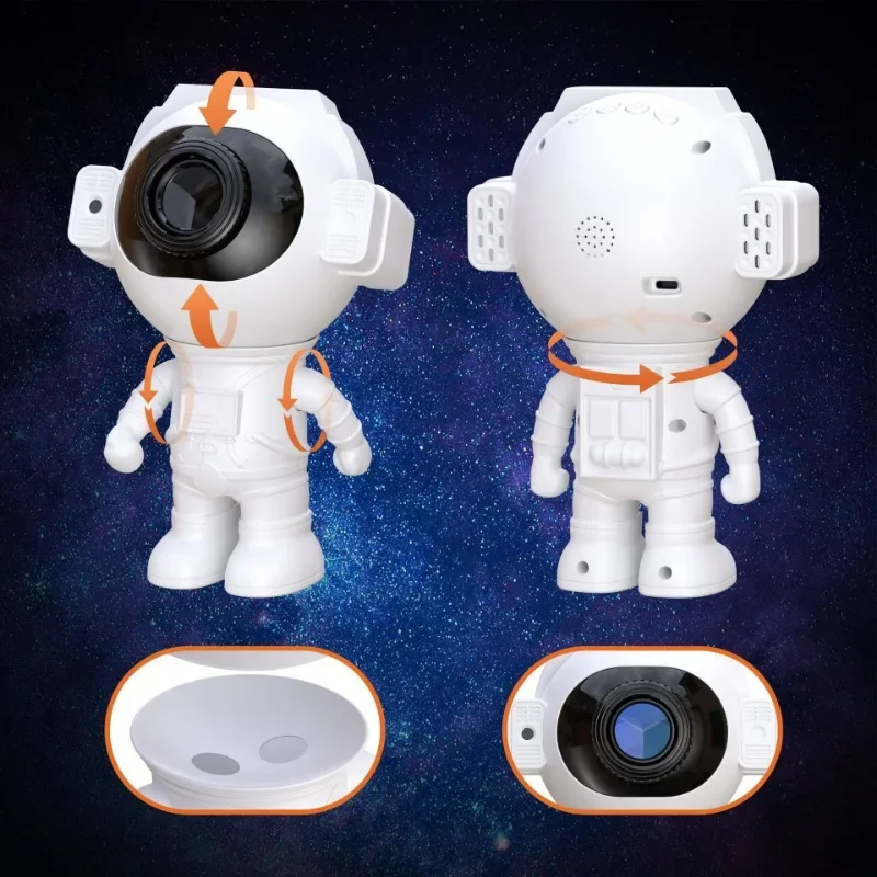 Imagem -02 - Galaxy Astronaut Starry Projetor Led Night Light Star Sky Lamps Nebula Room Decoration Quarto Kids Birthday Gift Bluetooth