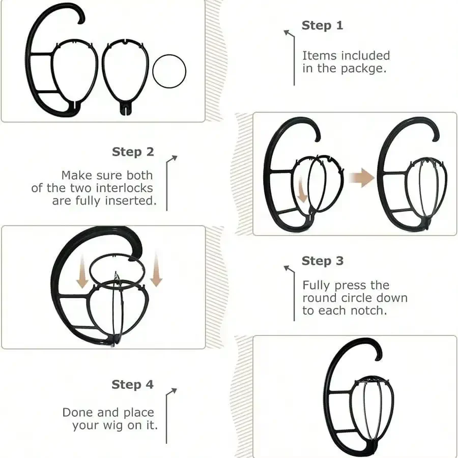 شماعة شعر مستعار مقاس 15 بوصة، حامل شعر مستعار معلق محمول، شماعة عرض شعر مستعار قابلة للطي، رف شعر مستعار للشعر المستعار والقبعات المتعددة 2026