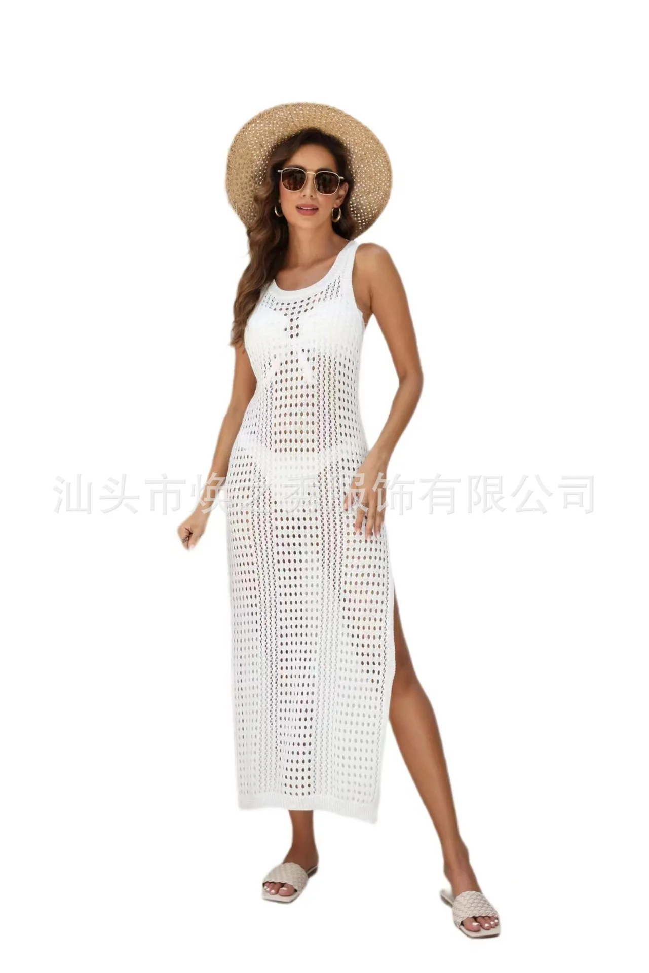Factory European and American Fashion Sunscreen Shirt Bikini Swimsuit Blouse Hollowed Out Beach Knitted Sweater