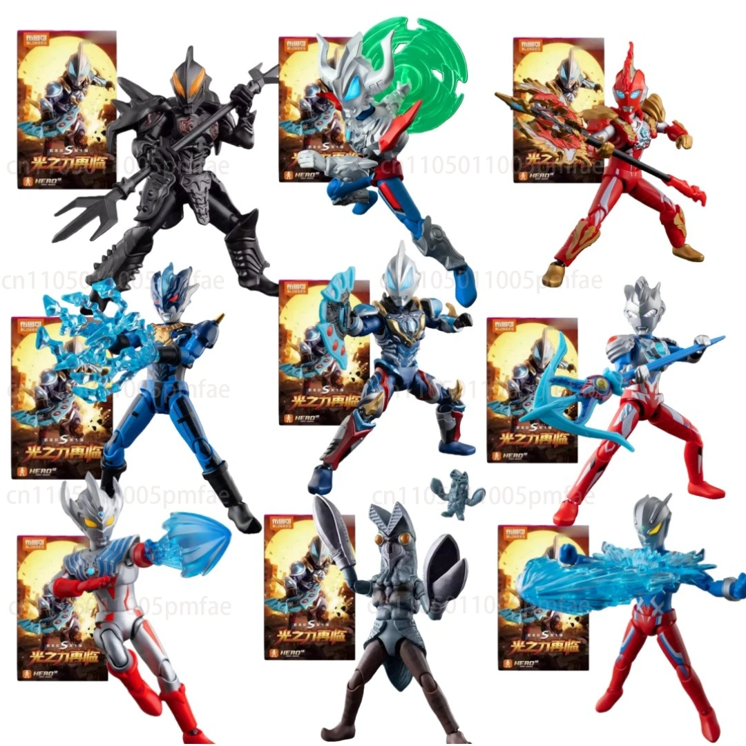 

В наличии Blokees Ultraman Star Series S Wave 1, строительные блоки, Geed Tiga, собранная Коллекционная модель игрушки для детей