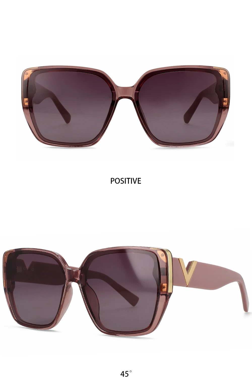 55996 Luxus Marke V-förmige Sonnenbrille Frauen Spiegel Retro Sonnenbrille für Damen Luxus Vintage Shades Weibliche Schwarz Oculos – Detail 13