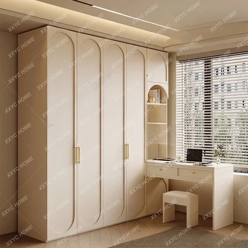 Support Wooden Closet Wardrobes Storage Sliding Door Clothes Bedroom Wardrobes Home White Armario Armable De Ropa Furniture  FT