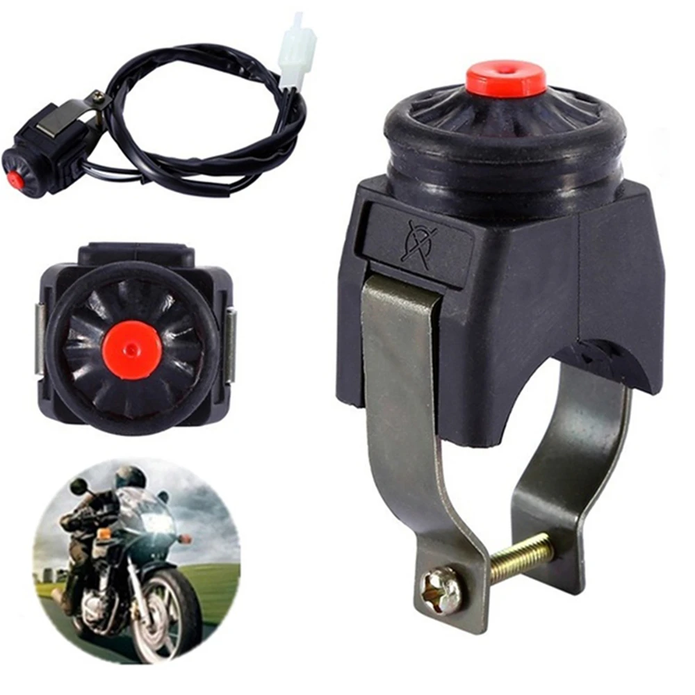 

​Universal Motorcycle Kill Switch Red Push Button Horn Starter Dirt Bike ATV UTV Dual Sport For 22mm Handlebar Mounted Bars