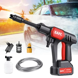 EAFC 100bar Portable Electric Cordless High Pressure Cleaner Washer Water Gun Car Wash Rechargeable Battery Cleaning Machine