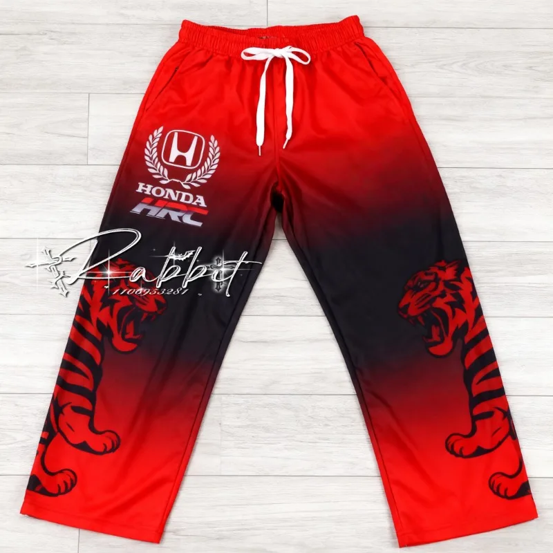 

Специальное издание Honda Racing Team, персонализированные спортивные быстросохнущие брюки с головой тигра, мужские брюки для гонок на мотоциклах, внедорожные велосипедные брюки