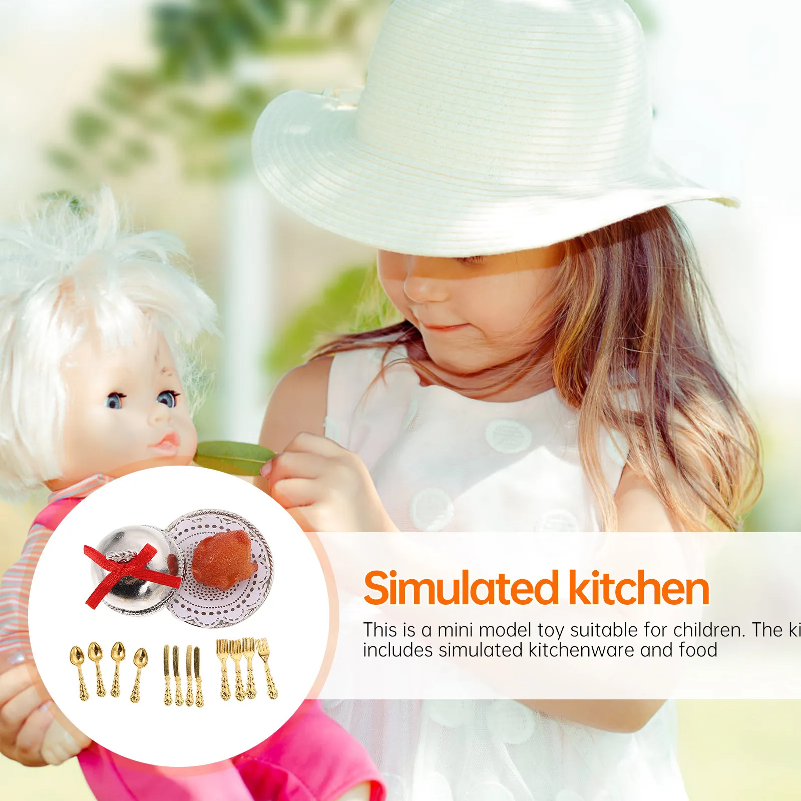 

1Set Simulation Kitchen Accessories Fun Children Cooking Playset Mini Turkey Food Set Educational Creative Kids Plaything