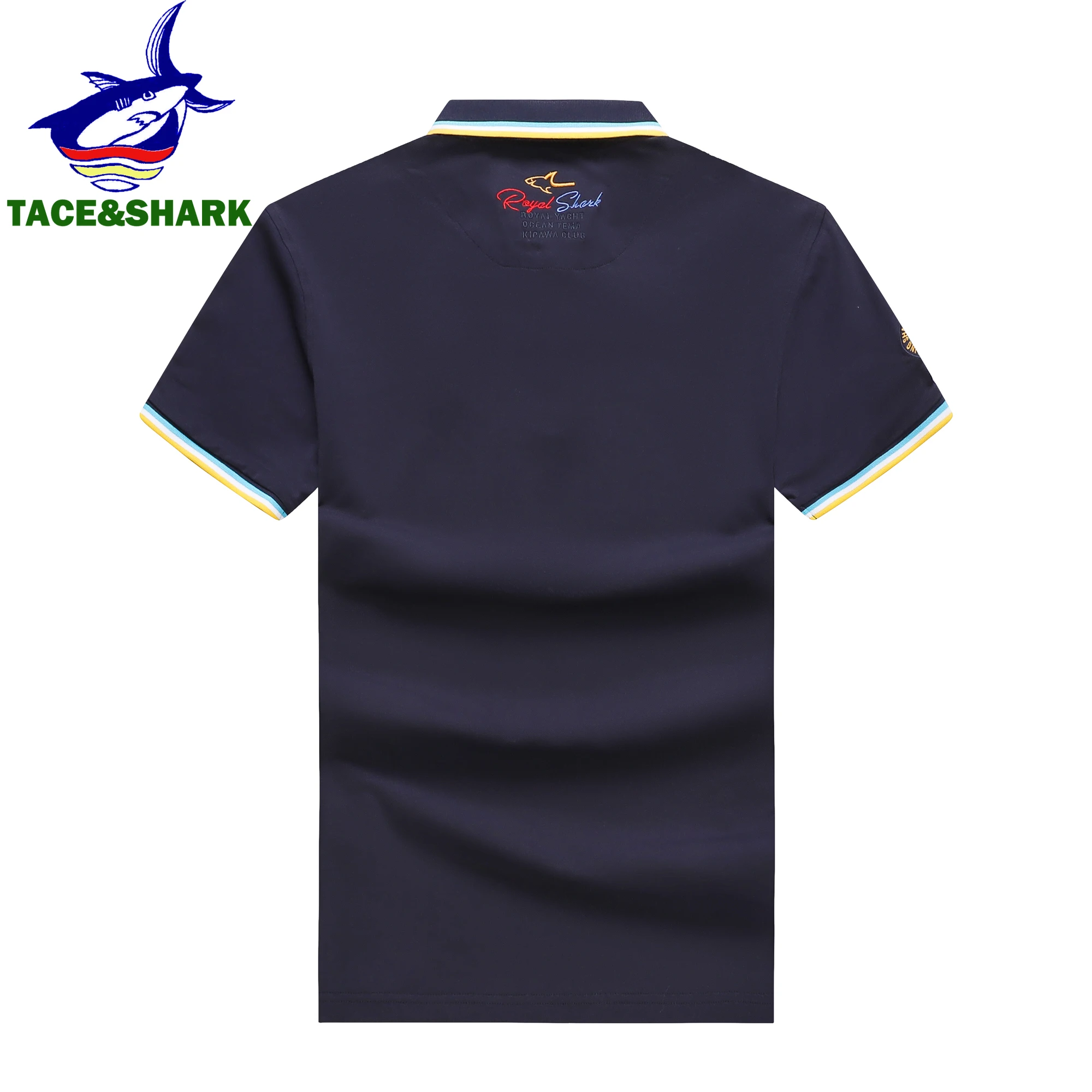 TACE&SHARK New Arrival 2024 Solid Color Fashion Luxury Polo Shirt Summer Brand Shark Camisa Masculina Mens Polo Homme