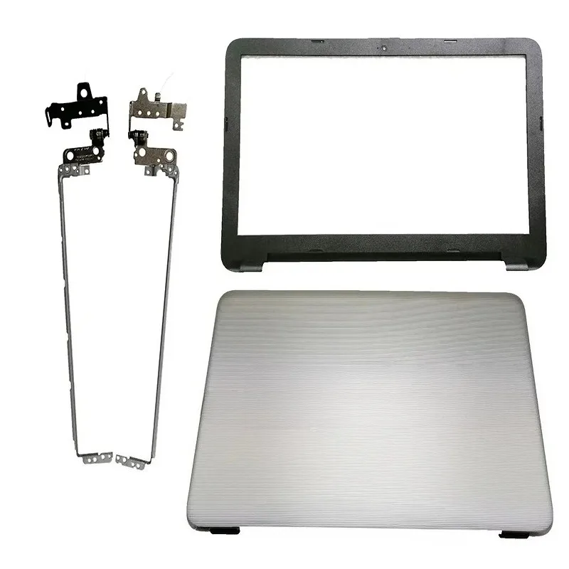 

Новый комплект чехлов для ноутбука HP Pavilion 15-AY 15-AC 15-BA BD AF TPN-C125 250 255 G4 G5 854987-001 Задняя крышка ЖК-дисплея + лицевая панель + петли серебристый